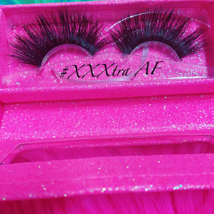 Inked Doll Cosmetics - #XXXTRA AF 5D DreamDoll-LUXE Lash *PINK GLITTER* Glam Magnet Case