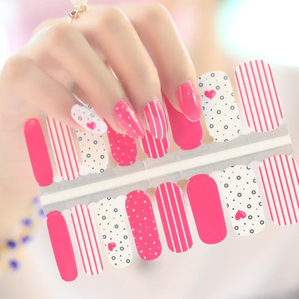 Candied Nails - Nail Sticker - Pink Valentine Heart