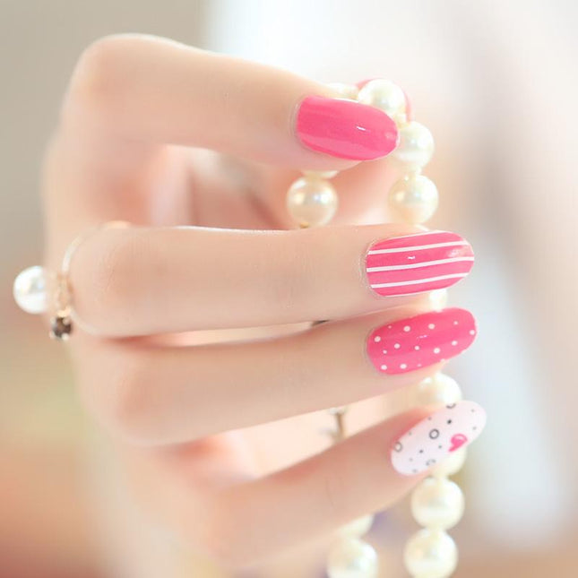 Candied Nails - Nail Sticker - Pink Valentine Heart