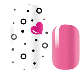 Candied Nails - Nail Sticker - Pink Valentine Heart