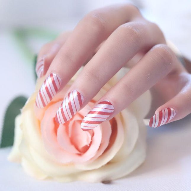 Candied Nails - Candy Cane