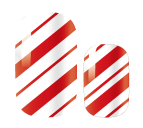 Candied Nails - Candy Cane