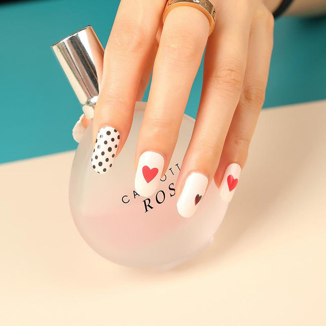 Candied Nails - Nail Sticker - Polka Dot Hearts
