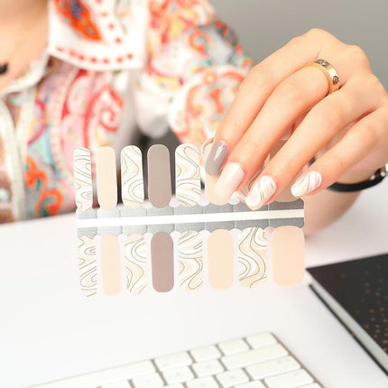 Candied Nails - Nail Sticker - Golden Swirl
