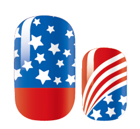 Candied Nails - Nail Sticker - Red White & Blue