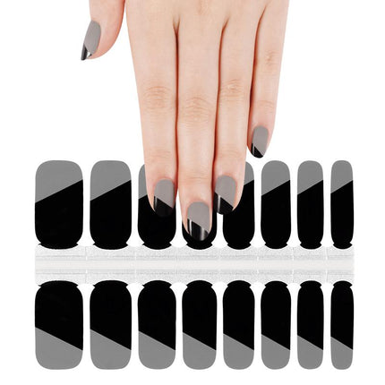 Candied Nails - Nail Sticker - Black Grey