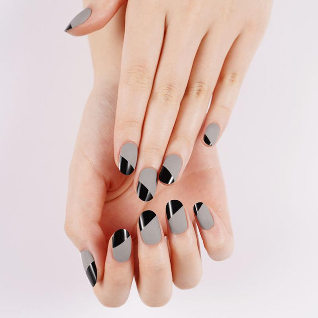Candied Nails - Nail Sticker - Black Grey
