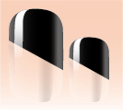 Candied Nails - Nail Sticker - Black Grey