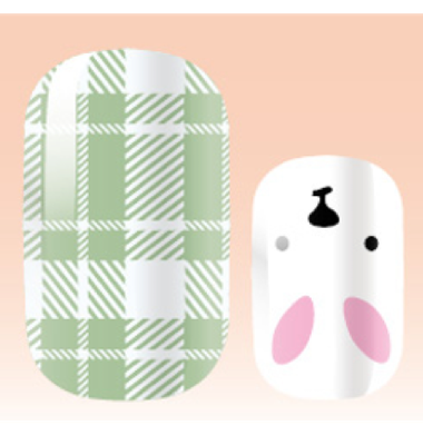 Candied Nails - Nail Sticker - Bunny Plaid
