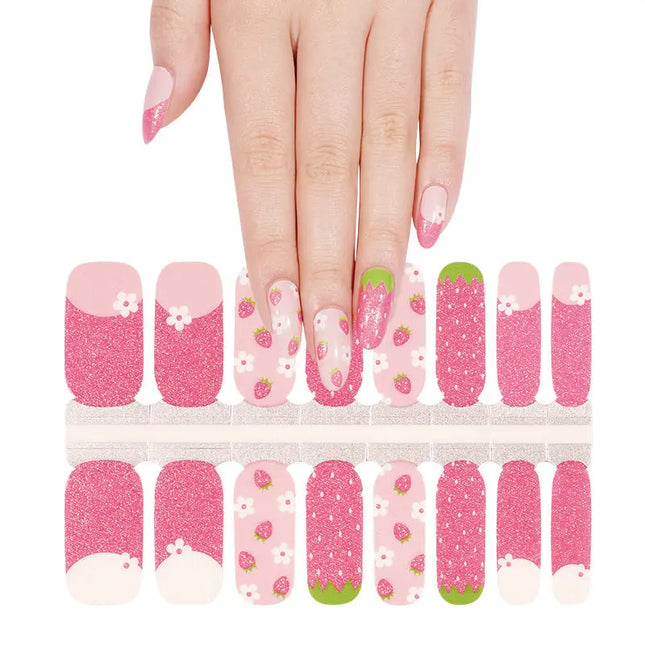 Candied Nails - Nail Sticker - Strawberry Pink