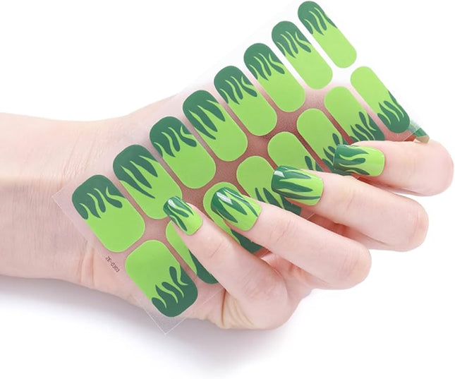 Candied Nails - Nail Sticker - Green Slime Gel Nails
