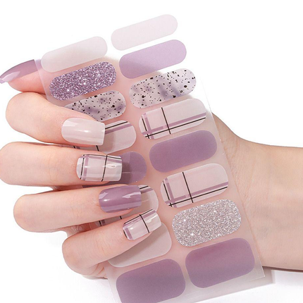 Candied Nails - Lavender Glitter Gel Nails