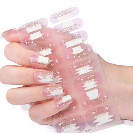 Candied Nails - Nail Sticker - Shimmering Snow Gel Nails