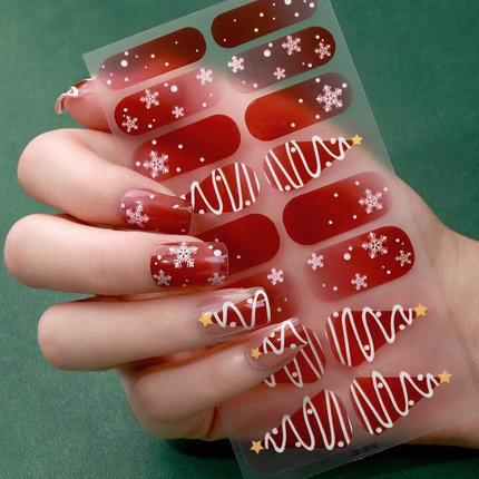 Candied Nails - Nail Sticker - Christmas Trees Gel Nails