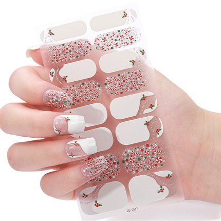 Candied Nails - Nail Sticker - Christmas Mistletoe Gel Nails