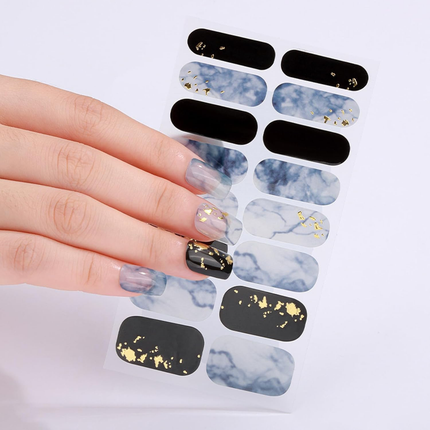 Candied Nails - Nail Sticker - Blue Marble Gel Nails