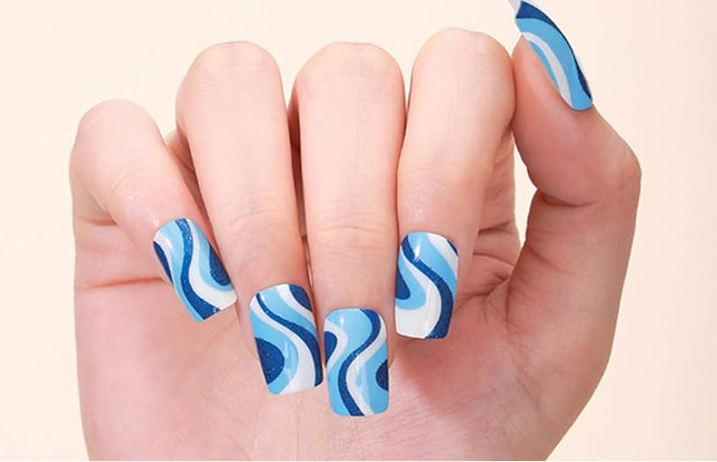 Candied Nails - Nail Sticker - Blue Jazz Gel Nails
