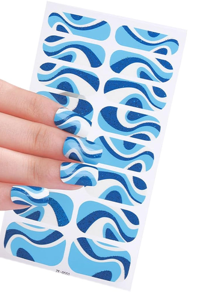 Candied Nails - Nail Sticker - Blue Jazz Gel Nails