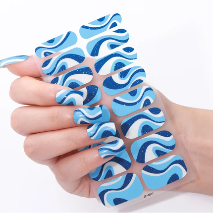 Candied Nails - Nail Sticker - Blue Jazz Gel Nails
