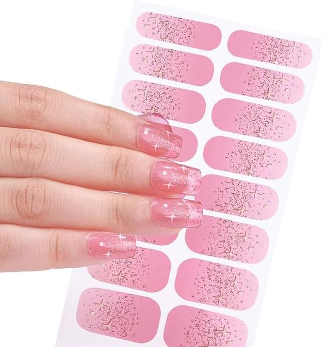 Candied Nails - Nail Sticker - Cotton Candy Stars Gel Nails