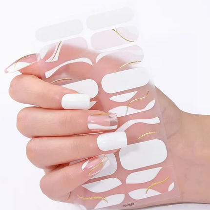 Candied Nails - White Sands Gel Nails