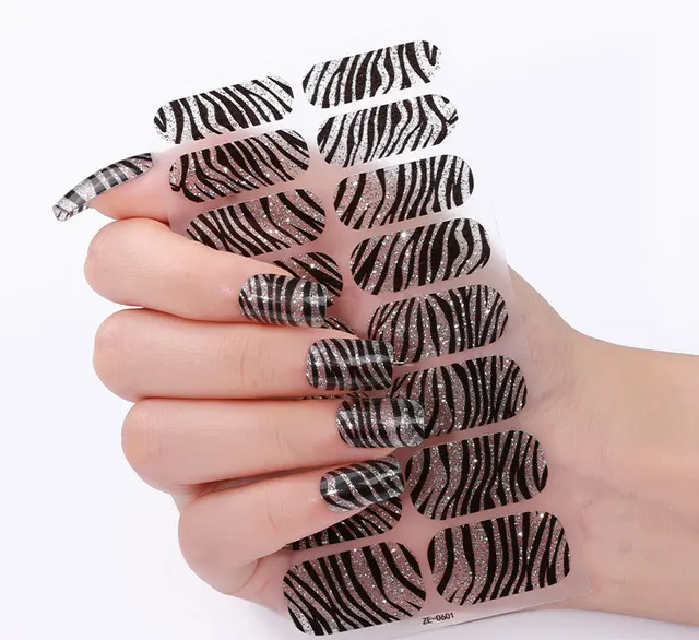 Candied Nails - Nail Sticker - Black Zebra Gel Nails