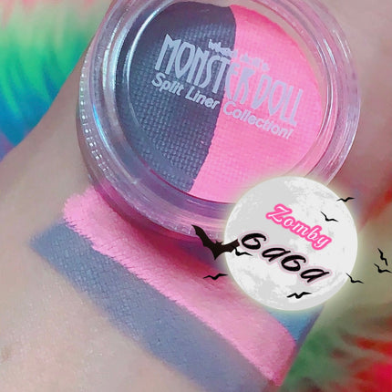 Inked Doll Cosmetics - (HUGE!) Monster Doll ZOMBY GAGA *UV Neon Pastel* SPLIT LINER/ FACE/ BODY PAINT