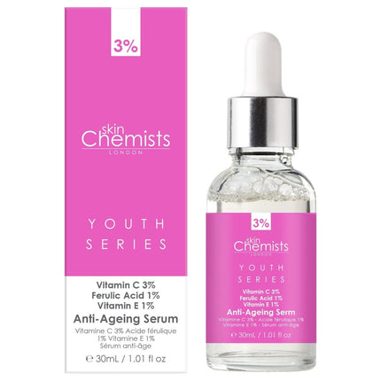 skinChemists US - Anti-Ageing Serum Vitamin C 3%, Ferulic Acid 1%, Vitamin E 1% 30ml