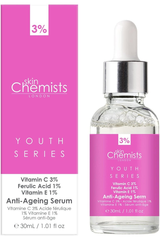 skinChemists US - Anti-Ageing Serum Vitamin C 3%, Ferulic Acid 1%, Vitamin E 1% 30ml