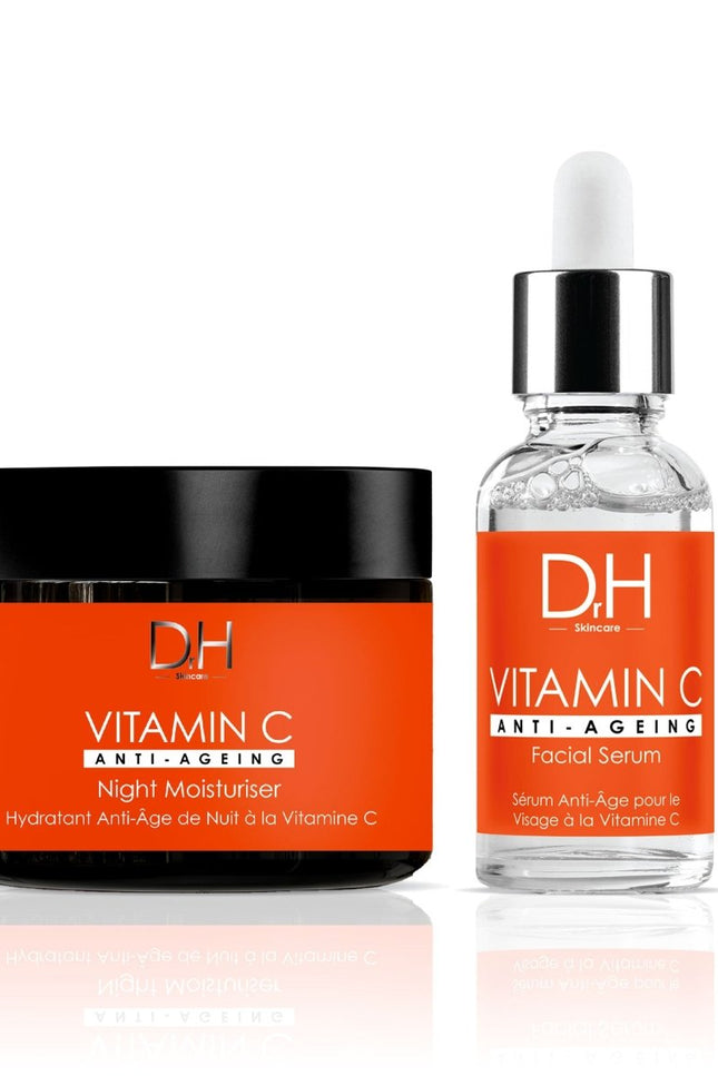 skinChemists US - Anti-Aging Vitamin C Facial Serum 30ml + Vitamin C Anti-Ageing Night Moisturiser 60ml