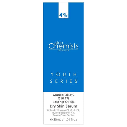 skinChemists US - Dry Skin Serum Marulua Oil 4%, Q10 1%, Rosehip Oil 4% 30ml