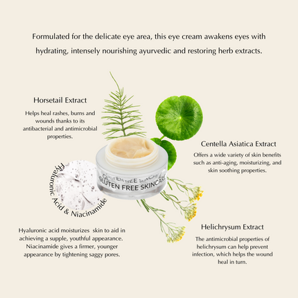EpiLynx - Vegan EpiSilk, Crystal Wrinkle Smoothing Eye Cream - Intense Brightening and Firming Wrinkle Fix for Sensitive Skin