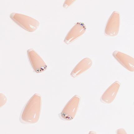 Bonmuz - Beige Twinkle | Soft & Durable Press-On Nails