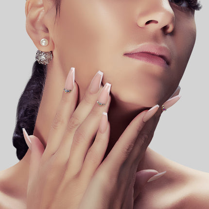 Bonmuz - Beige Twinkle | Soft & Durable Press-On Nails