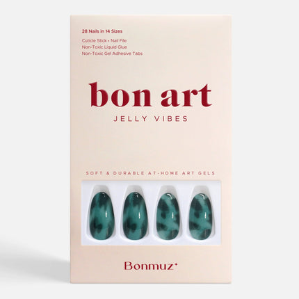 Bonmuz - Emerald Amber | Soft & Durable Press-On Nails