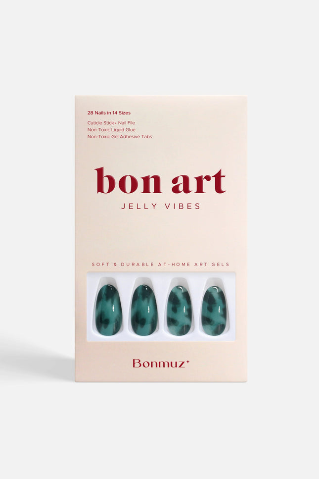 Bonmuz - Emerald Amber | Soft & Durable Press-On Nails