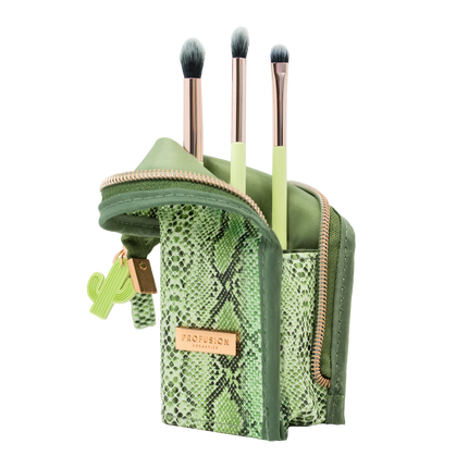 Profusion Cosmetics - Desert Sage | Blend & Stand 4pc Bag & Brush Set