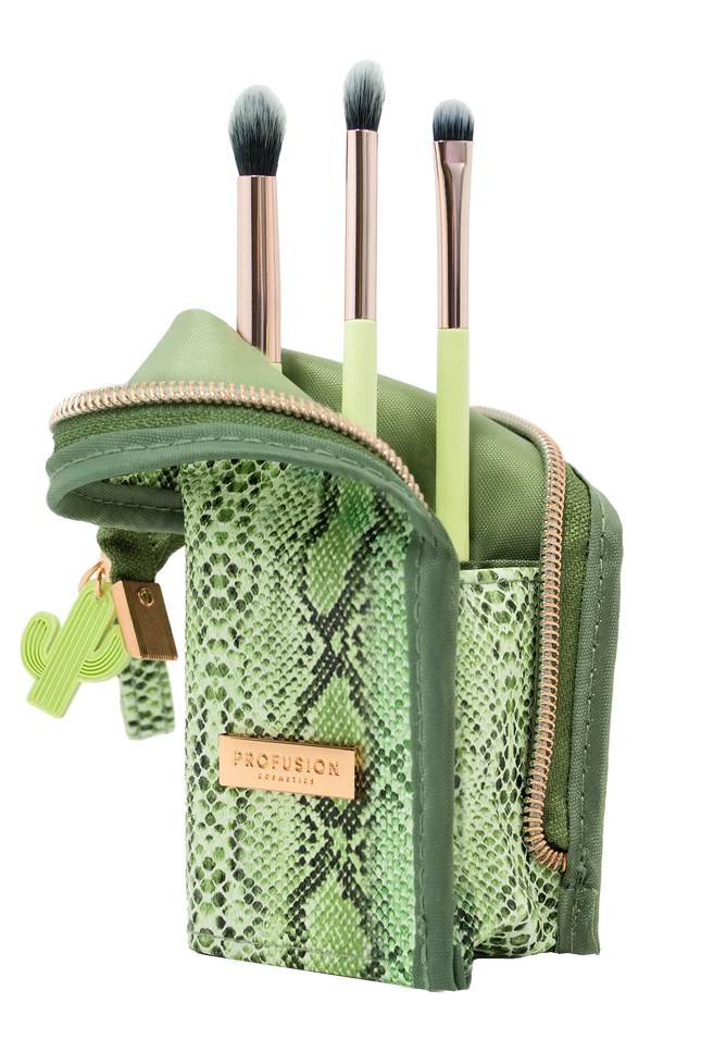 Profusion Cosmetics - Desert Sage | Blend & Stand 4pc Bag & Brush Set