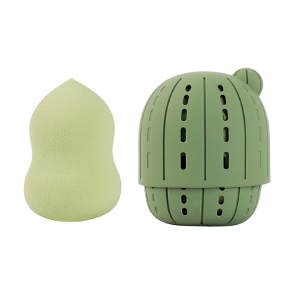 Profusion Cosmetics - Desert Sage | Blend & Wander Makeup Sponge with Cactus Case