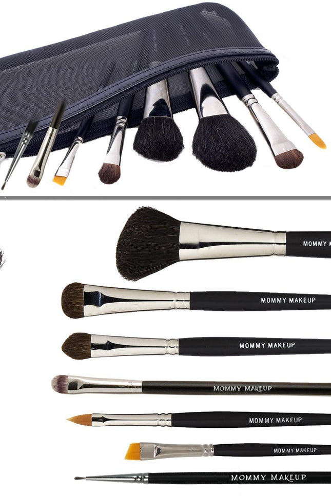 Mommy Makeup - Chic Mom Brush Kit | Artist Quality, Vegan, 9-Piece Set