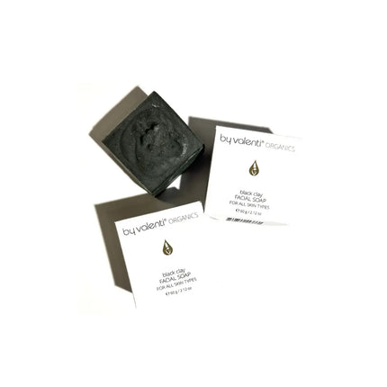 by valenti® - Black Clay Facial Soap with Activated charcoal + Hematite + Aloe vera