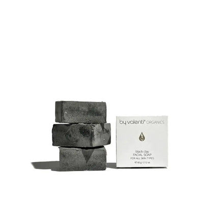 by valenti® - Black Clay Facial Soap with Activated charcoal + Hematite + Aloe vera