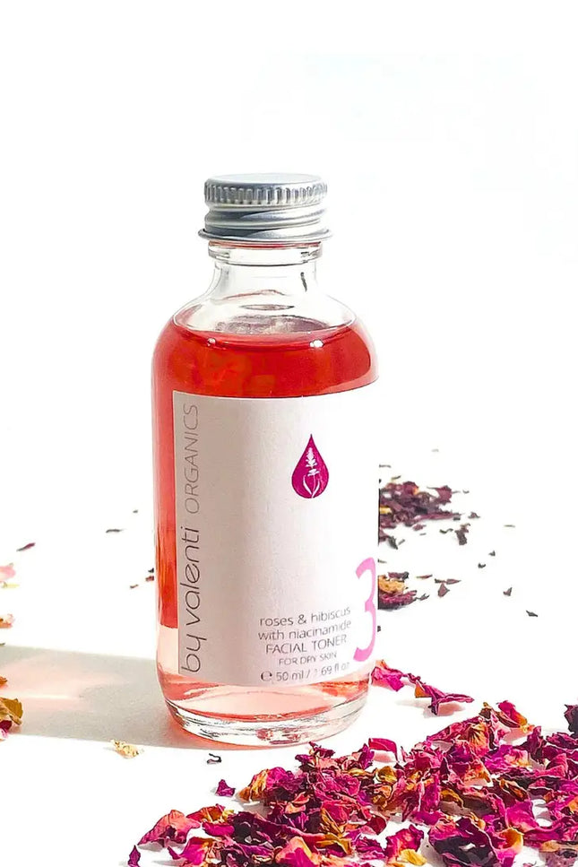 by valenti® - Roses & Hibiscus with Niacinamide Facial Toner for Dry Skin with Niacinamide 5% + Hibiscus extract + Witch hazel