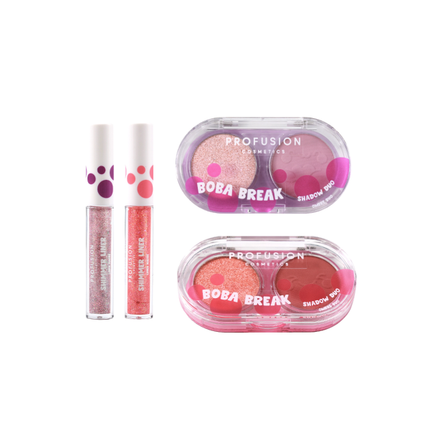 Profusion Cosmetics - Share Tea 4 PC Shadow Duo & Liner Set