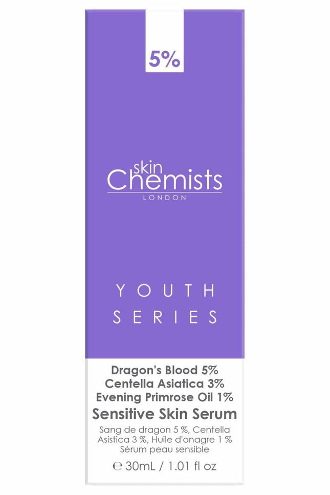 skinChemists US - Sensitive Skin Serum Dragon's Blood 5%, Centella Asistica 3%, Evening Primrose Oil 1% 30ml