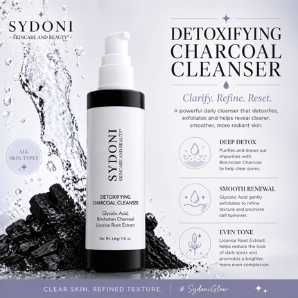 Sydoni - DETOXIFYING CHARCOAL CLEANSER with BINCHOTAN CHARCOAL and LICORICE ROOT EXTRACT 140g/ 5 fl. oz.