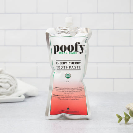 Poofy Organics - Cheery Cherry Toddler Toothpaste Organic