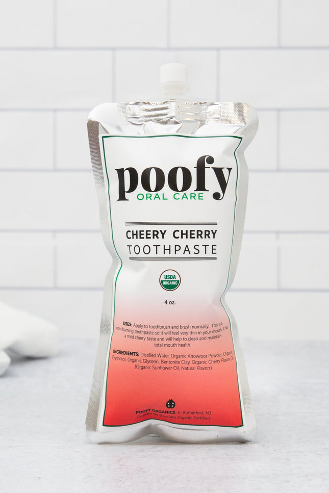 Poofy Organics - Cheery Cherry Toddler Toothpaste Organic