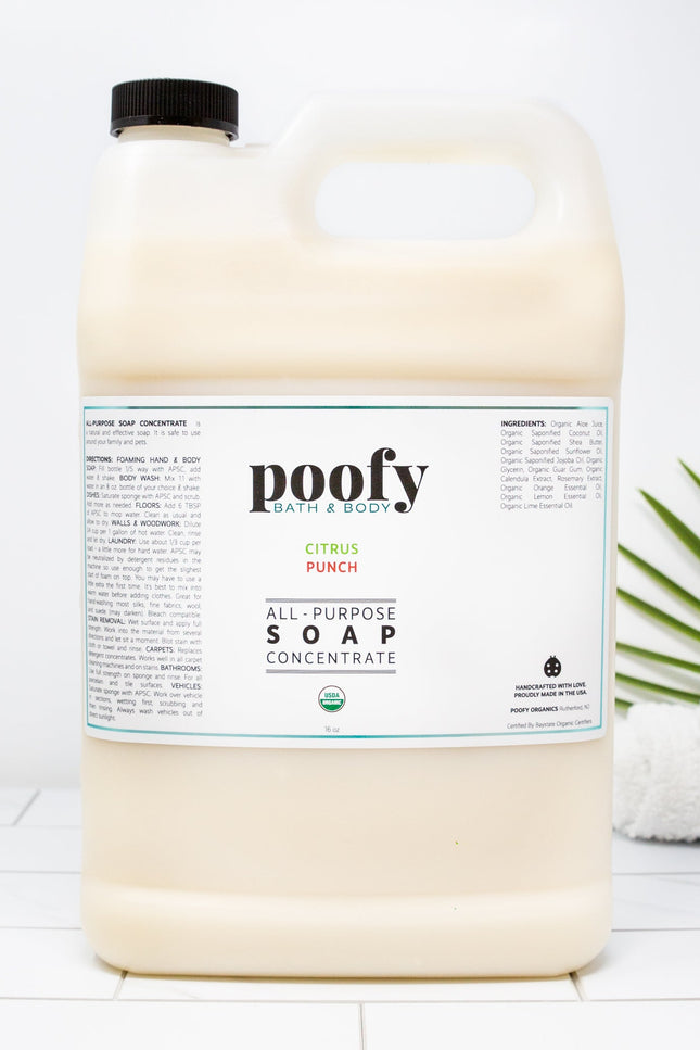 Poofy Organics - All-Purpose SOAP Concentrate GALLON Organic