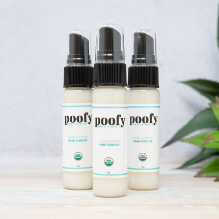 Poofy Organics - Clean Clappers Hand Purifier Organic 3 pk Travel